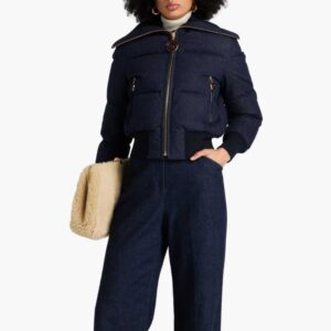 ZIMMERMANN Quilted denim down jacket