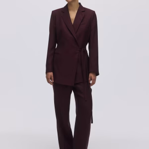 Tie-Detail Wrapover Jacket