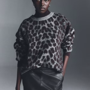 Jacquard-Knit Sweater