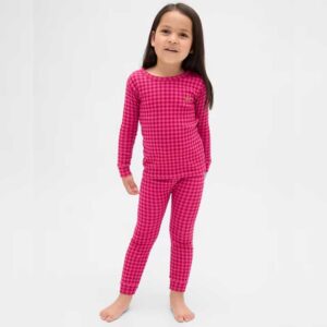 Baby & Toddler Organic Brushed Cotton PJ Set Pink Gingham