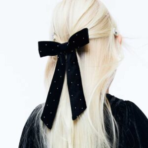 Black Hair Clip with Bow