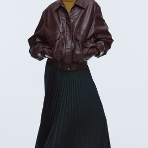 Pleated Maxi Skirt