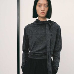 Combined-design sweater Medium Heather Grey