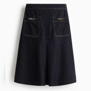 Denim Midi Skirt Dark denim blue