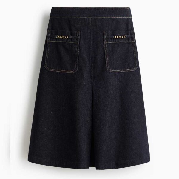 Denim Midi Skirt Dark denim blue