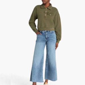 FRAME Cotton-blend fleece sweatshirt