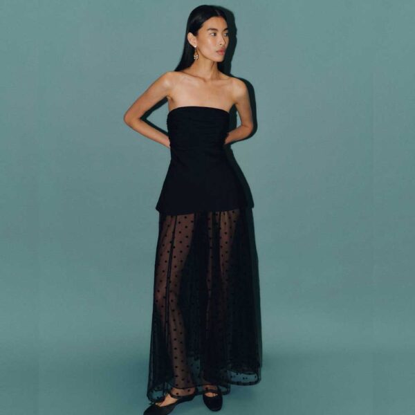 Gemma Skirt Black Dot