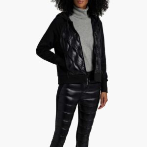 HOLDEN Fleece-paneled quilted shell down hoodie