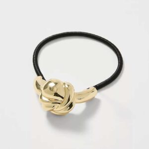 Knotted Hair Tie Goldtone