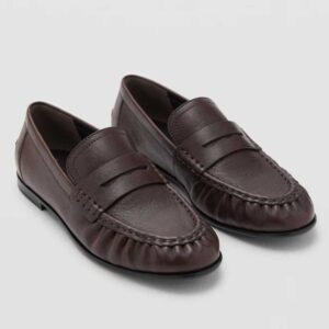 Leather penny loafers Chocolate