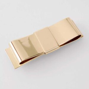 Metal Bow Hair Clip Goldtone