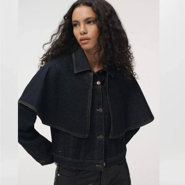 Pilcro Denim Capelet Jacket