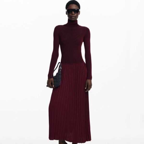 Pleated long dress
