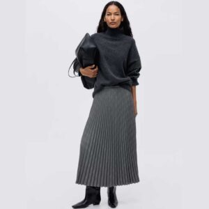 Pleated Skirt Dark gray