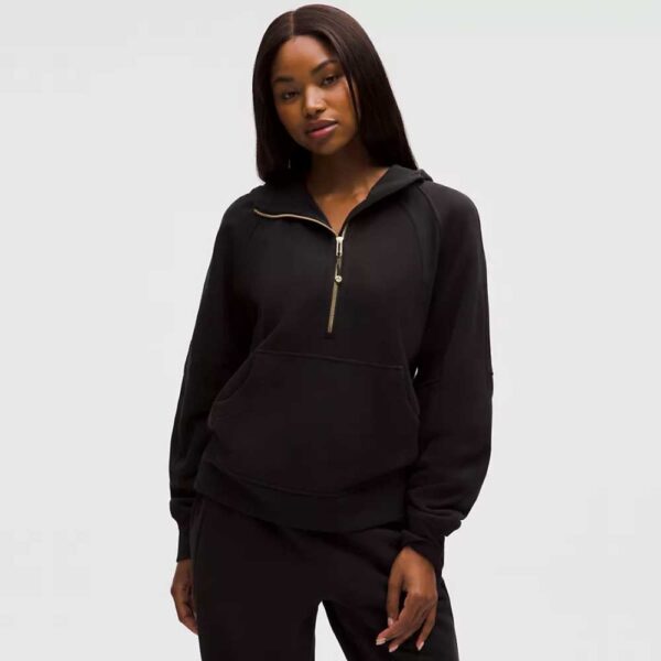 Scuba Oversized Half-Zip Hoodie Long