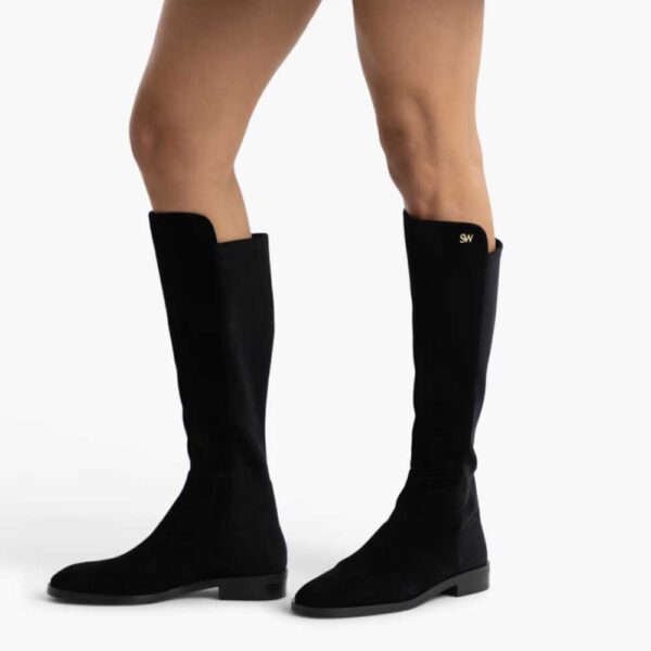 STUART WEITZMAN Keelan City microstretch and suede knee boots