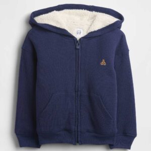 Baby & Toddler Sherpa-Lined Thermal Zip Hoodie New Navy