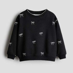 Bow-Detail Sweatshirt Black/bows