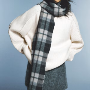 Rib-Knit Mock Turtleneck Sweater