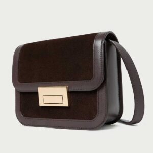 Desi Brown Suede Crossbody