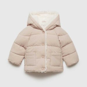 Ears hood puffer coat Beige