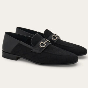 Hybrid loafer with Gancini ornament Black