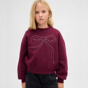Kids Embellished Dolman Sweatshirt Red Delicious