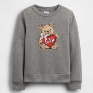 Kids Gap Logo Sherpa Zip Hoodie Black