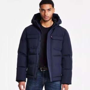 Levi's Men's Quilted Hooded Puffer Jacket