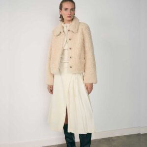 Lyocell skirt with bow Ecru