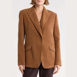 MAX STUDIO One-Button Corduroy Blazer