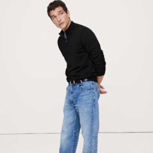 Merino Half-Zip Sweater Black