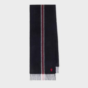 Paul Smith for Manchester United – Black Central Stripe Scarf