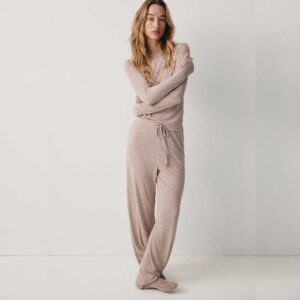 Ribbed Pajamas Beige melange