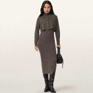 Sabine 2-in-1 Maxi Dress Brown