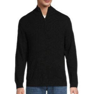 Saks Fifth Avenue 100% Cashmere Quarter Zip Sweater