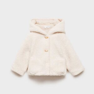 Shearling-effect hooded coat Off White