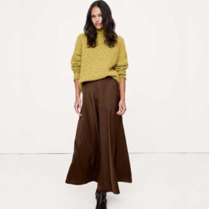 Stretch-Satin Maxi Skirt