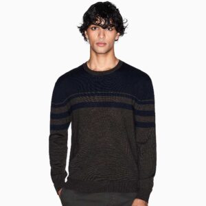 Striped crew neck sweater