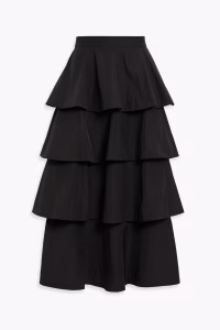 Derek Lam 10 Crosby Perla Tiered Poplin Midi Skirt