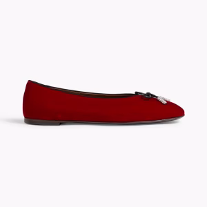 Giuseppe Zanotti Veronica 5 Bow-Detailed Velvet Ballet Flats