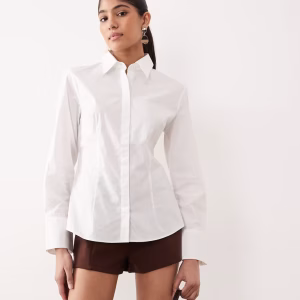 Mango classic shirt in white