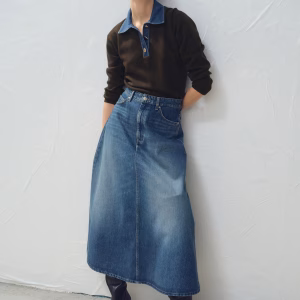 Combined shirt-collar sweater