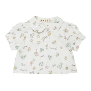 Marni Kids floral-pattern short-sleeve shirt
