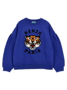 Kenzo Kids Logo Embroidered Crewneck Sweatshirt