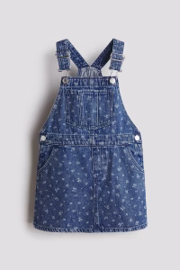 Cotton Denim Dungaree Dress