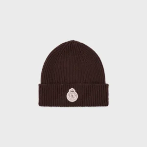 Crown Wool Beanie - Chocolate
