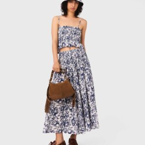 Fruit printed maxi skirt