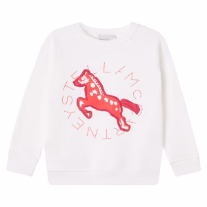 Stella McCartney Kids Logo cotton fleece sweatshirt