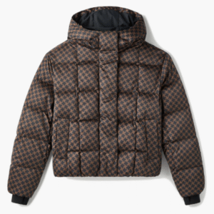 Powder Puffer Water Repellent Houndstooth Check 650 Fill Power Down Jacket